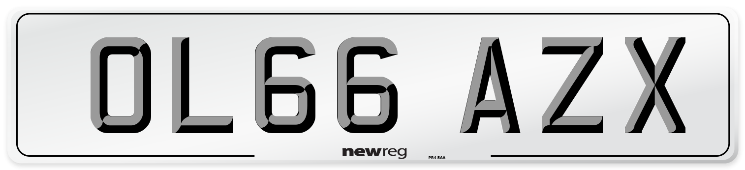 OL66 AZX Number Plate from New Reg